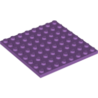 Lego destička 8x8, levandulová střední (6220970)
